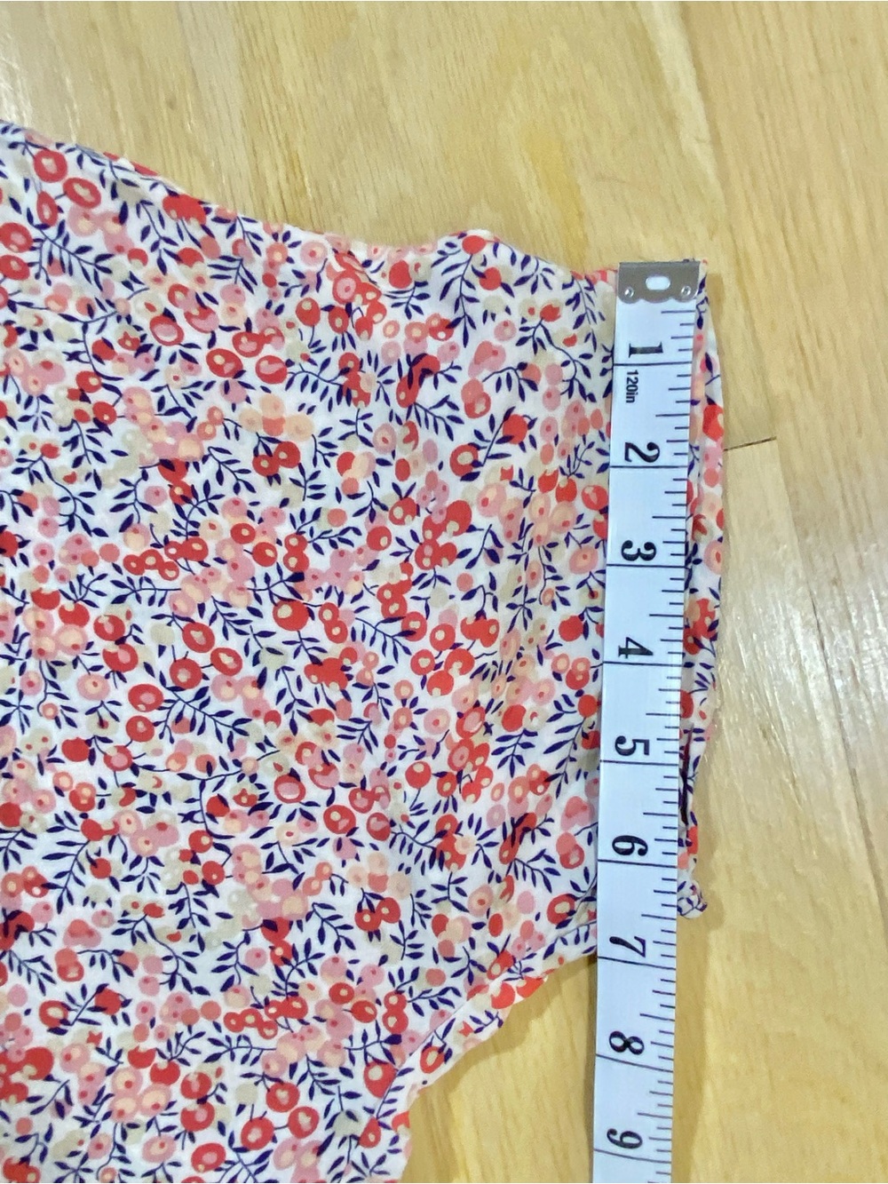 Cynthia Rowley Floral Tie Front Blouse Short Sleeve Top Medium Cottagecore - Picture 13 of 13
